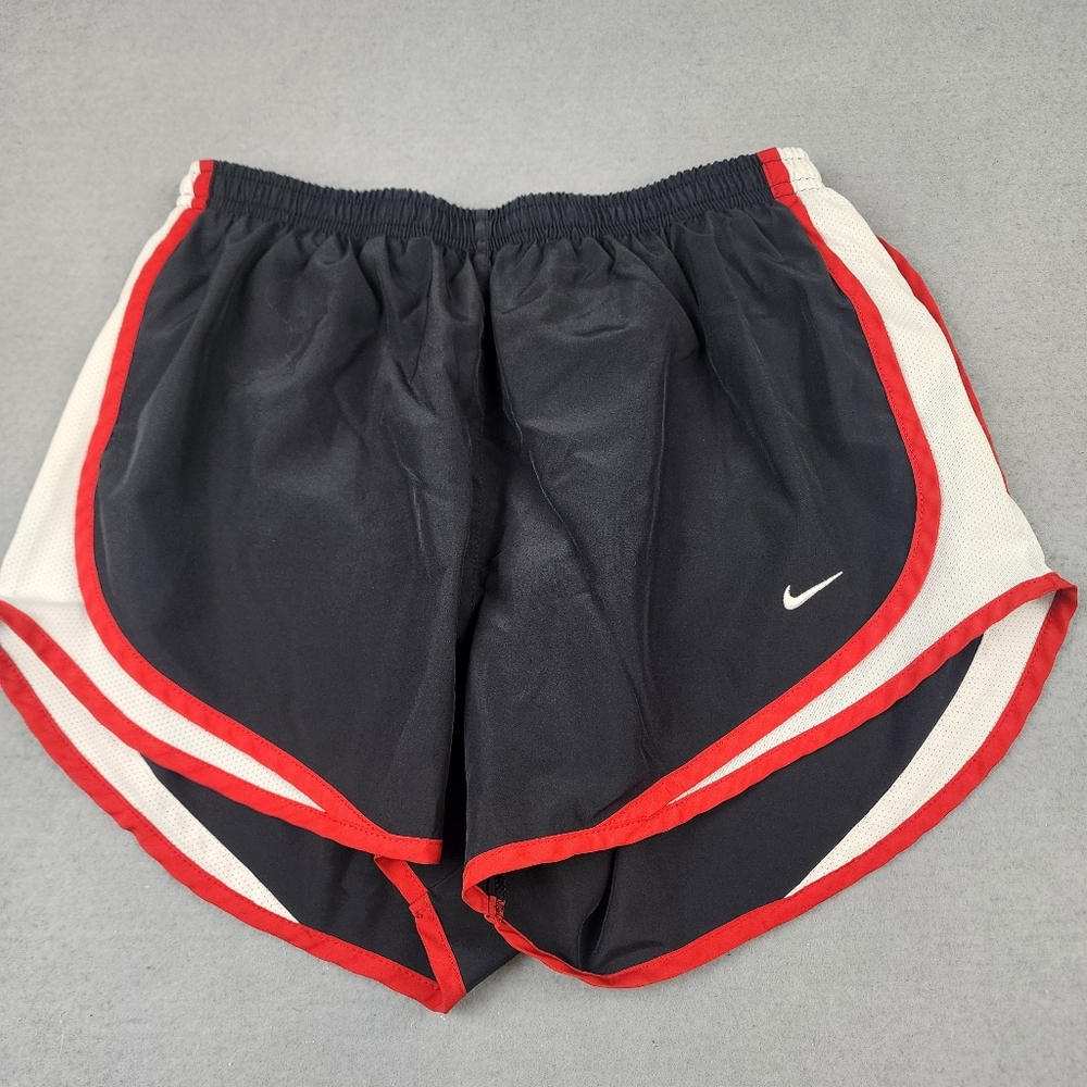 Nike Dri-Fit  Black Shorts with Red Trim and White Panels